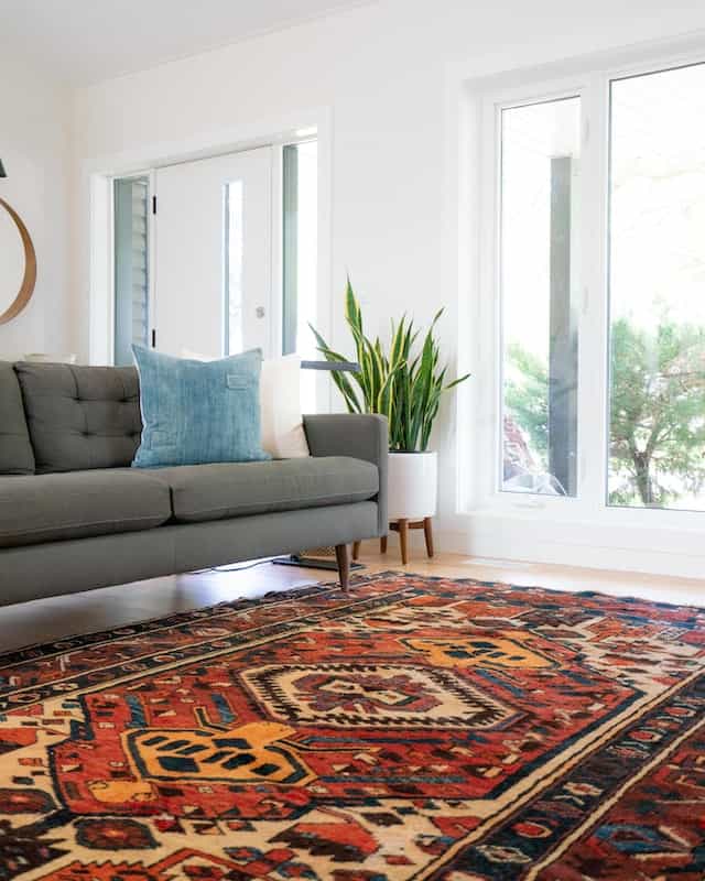 Turkish rug in living room